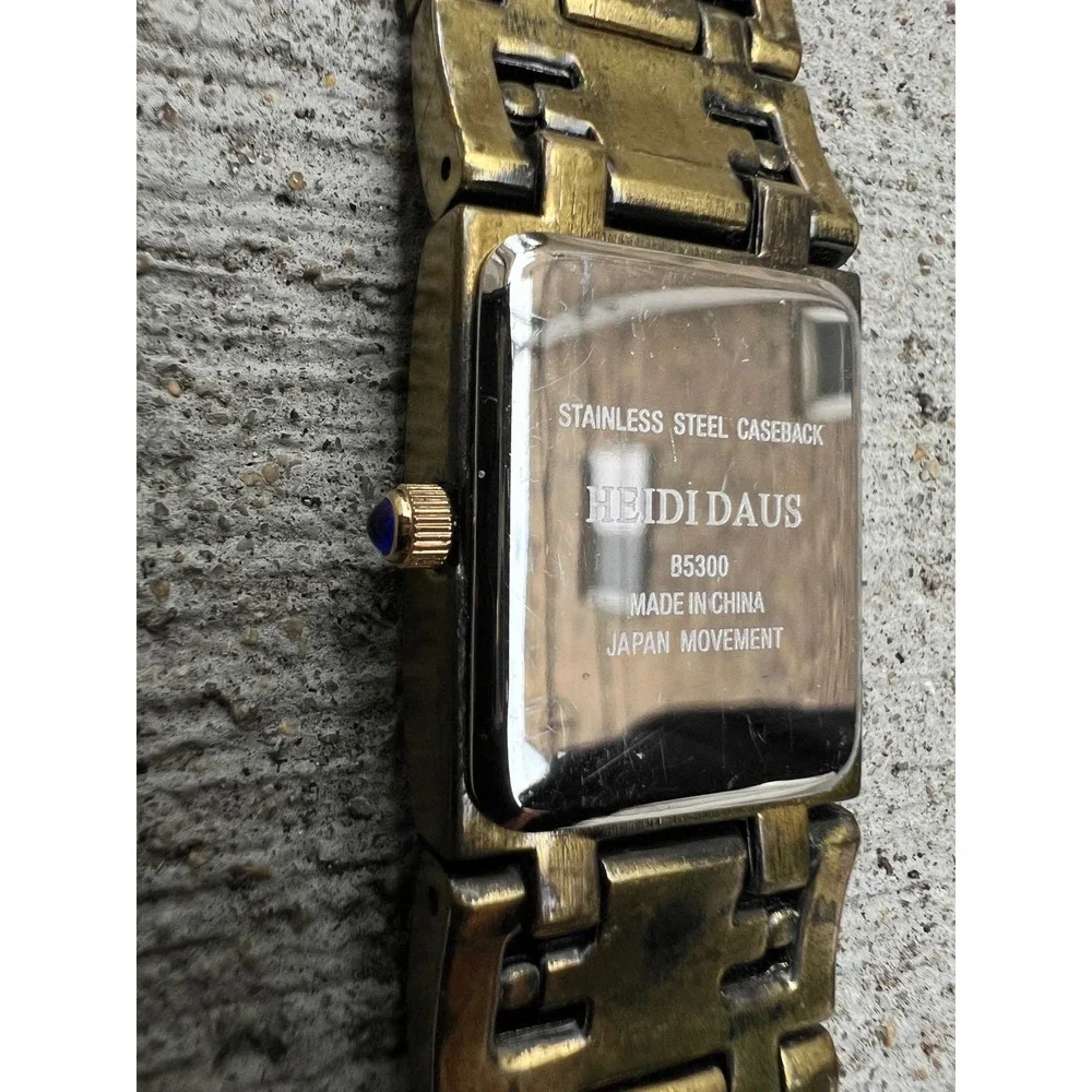 Heidi Daus B5300 Art Deco Multicolor Swarovski Crystal Link Bracelet Watch